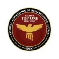 Insignia de Top One Percent - Abogado de Lesiones Personales en Nueva York - The Platta Law Firm