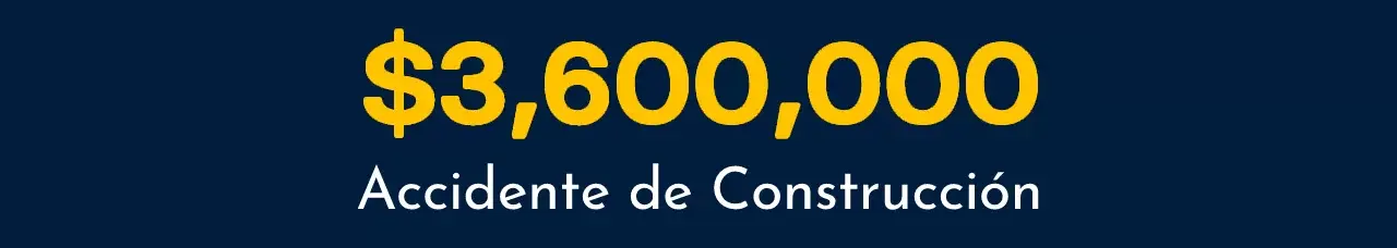 Acuerdo de Accidente por $3,600,000.