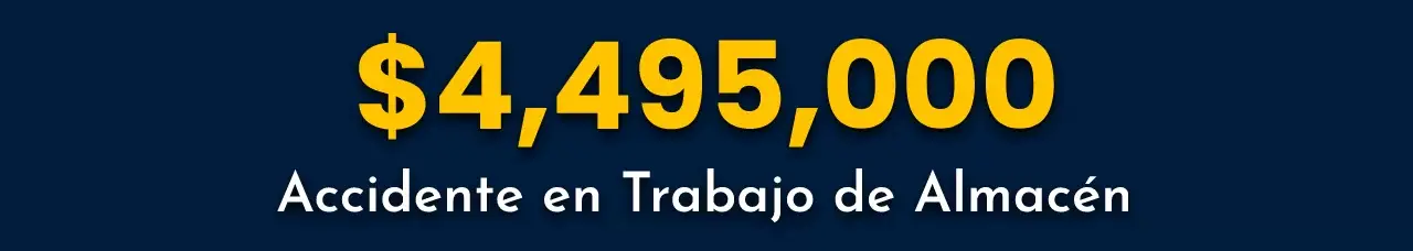 Acuerdo de Accidente por $4,495,000.